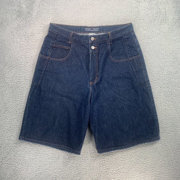 Guess Shorts Guess Jeans Mens Denim Jean Shorts Vintage Pen Pocket